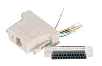 progressiverobot FX RJ45(F) to DB25(F) nulling serial adaptor ( Modular Adapter )